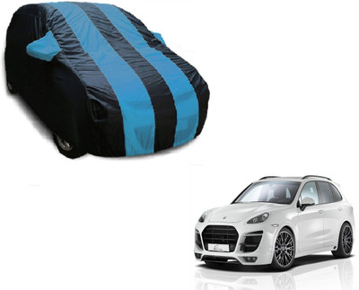 Flipkart SmartBuy Car Cover For Porsche Cayenne (With Mirror Pockets)(Black, Blue)