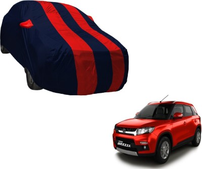 Auto Hub Car Cover For Maruti Suzuki Vitara Brezza (With Mirror Pockets)(Black, Red)