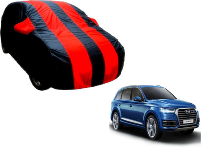Flipkart SmartBuy Car Cover For Audi Q7 (With Mirror Pockets)(Black, Red)