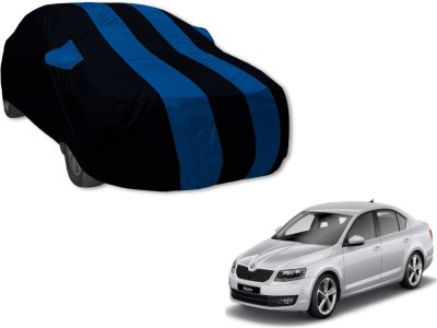 Auto Hub Car Cover For Skoda Octavia (With Mirror Pockets)(Black, Blue)