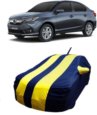 MoTRoX Car Cover For Honda Amaze (With Mirror Pockets)(Yellow)