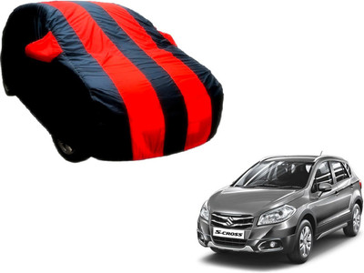 Flipkart SmartBuy Car Cover For Maruti Suzuki S-Cross (With Mirror Pockets)(Black, Red)