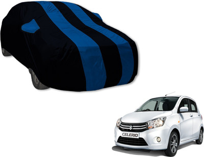 Auto Hub Car Cover For Maruti Suzuki Celerio (With Mirror Pockets)(Black, Blue)