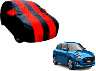 Flipkart SmartBuy Car Cover For Maruti Suzuki Swift (With Mirror Pockets)(Black, Red)