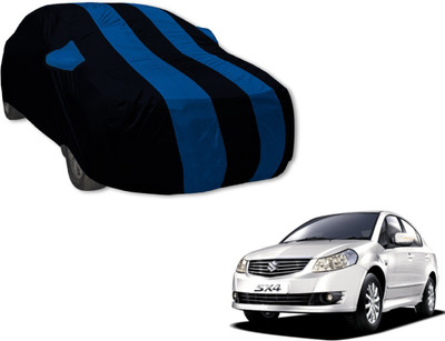 Auto Hub Car Cover For Maruti Suzuki SX4 (With Mirror Pockets)(Black, Blue)