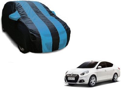 Flipkart SmartBuy Car Cover For Renault Scala (With Mirror Pockets)(Black, Blue)