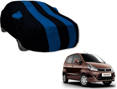 Auto Hub Car Cover For Maruti Suzuki Zen Estilo (With Mirror Pockets)(Black, Blue)