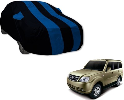 Auto Hub Car Cover For Tata Sumo Grande (With Mirror Pockets)(Black, Blue)