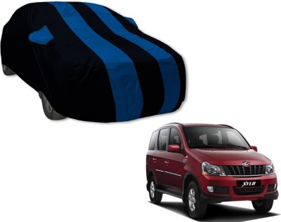 Auto Hub Car Cover For Mahindra Xylo (With Mirror Pockets)(Black, Blue)