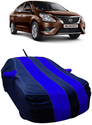 MoTRoX Car Cover For Nissan Sunny (With Mirror Pockets)(Blue)