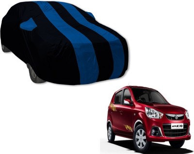 Auto Hub Car Cover For Maruti Suzuki Alto K10 (With Mirror Pockets)(Black, Blue)