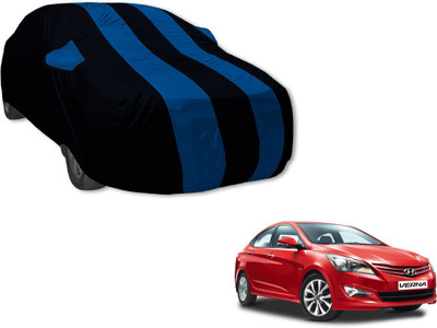 Amanzo Car Cover For Maruti Suzuki Versa (With Mirror Pockets)(Black, Blue)