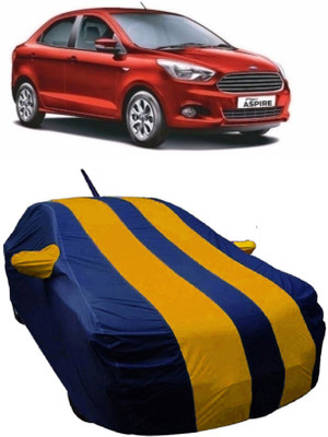MoTRoX Car Cover For Ford Figo Aspire (With Mirror Pockets)(Orange)