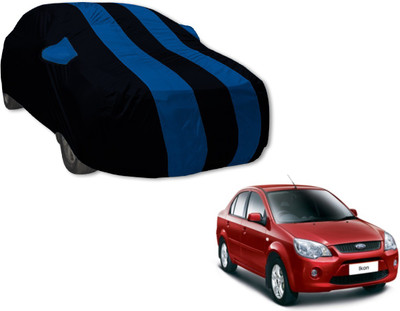 Auto Hub Car Cover For Ford Ikon (With Mirror Pockets)(Black, Blue)