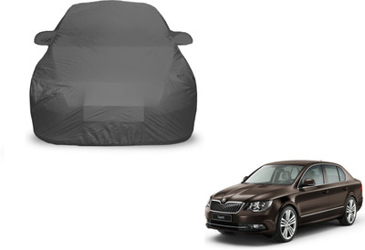 Auto Hub Car Cover For Skoda Superb (With Mirror Pockets)(Grey)