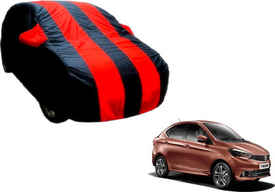 Flipkart SmartBuy Car Cover For Tata Tigor (With Mirror Pockets)(Black, Red)