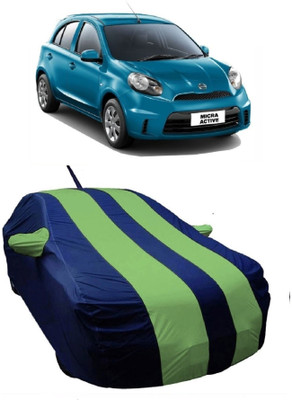 MoTRoX Car Cover For Nissan Micra Active (With Mirror Pockets)(Green)