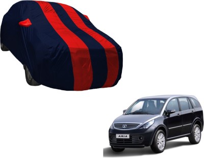 Amanzo Car Cover For Tata Aria (With Mirror Pockets)(Black, Red)