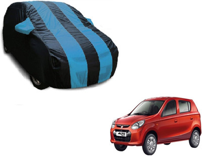 Flipkart SmartBuy Car Cover For Maruti Suzuki Alto 800 (With Mirror Pockets)(Black, Blue)