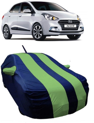 MoTRoX Car Cover For Hyundai Xcent (With Mirror Pockets)(Green)
