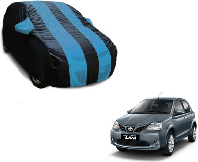 Flipkart SmartBuy Car Cover For Toyota Etios Liva (With Mirror Pockets)(Black, Blue)