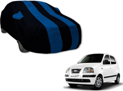 Auto Hub Car Cover For Hyundai Santro Xing (With Mirror Pockets)(Black, Blue)