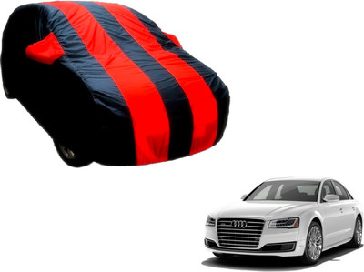 Flipkart SmartBuy Car Cover For Audi A8 (With Mirror Pockets)(Black, Red)