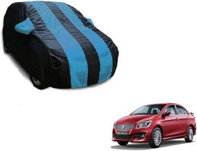 Flipkart SmartBuy Car Cover For Maruti Suzuki Ciaz (With Mirror Pockets)(Black, Blue)
