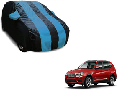 Flipkart SmartBuy Car Cover For BMW X3 (With Mirror Pockets)(Black, Blue)