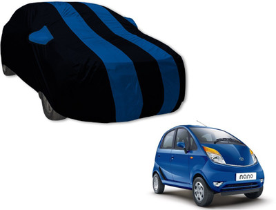 Amanzo Car Cover For Tata Nano (With Mirror Pockets)(Black, Blue)