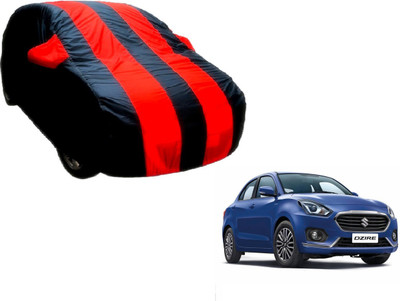 Flipkart SmartBuy Car Cover For Maruti Suzuki Swift Dzire (With Mirror Pockets)(Black, Red)