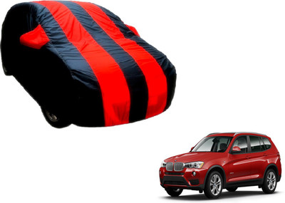 Flipkart SmartBuy Car Cover For BMW X3 (With Mirror Pockets)(Black, Red)