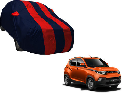 Amanzo Car Cover For Mahindra KUV100 (With Mirror Pockets)(Black, Red)