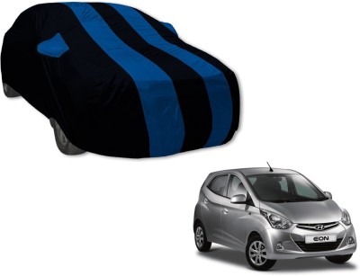 Auto Hub Car Cover For Hyundai Eon (With Mirror Pockets)(Black, Blue)