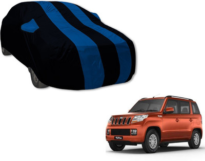 Amanzo Car Cover For Mahindra TUV300 (With Mirror Pockets)(Black, Blue)