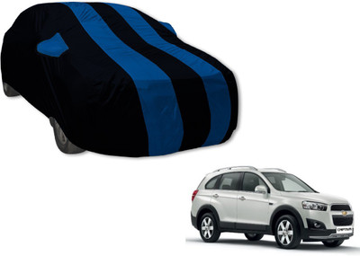 Amanzo Car Cover For Chevrolet Captiva (With Mirror Pockets)(Black, Blue)