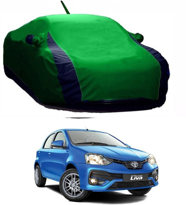 MoTRoX Car Cover For Toyota Etios Liva (With Mirror Pockets)(Green)