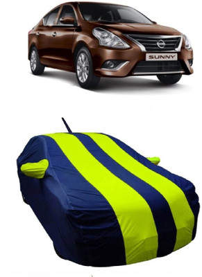 MoTRoX Car Cover For Nissan Sunny (With Mirror Pockets)(Green)