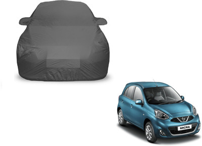 Auto Hub Car Cover For Nissan Micra (With Mirror Pockets)(Grey)