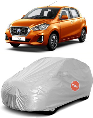 Rytal Car Cover For Datsun Go (With Mirror Pockets)(Silver, For 2018 Models)