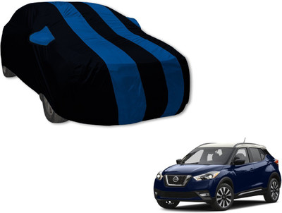 Auto Hub Car Cover For Nissan Kicks (With Mirror Pockets)(Black, Blue)