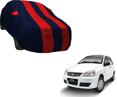 Amanzo Car Cover For Tata Indica (With Mirror Pockets)(Black, Red)