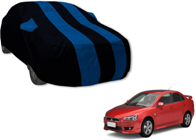 Auto Hub Car Cover For Mitsubishi Lancer (With Mirror Pockets)(Black, Blue)