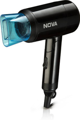 Nova Silky Shine Hot And Cold Foldable NHP 8105 Hair Dryer(1200 W, Black)