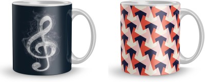 JAISWAL WORLDS Printed Designer For Couple-174 Ceramic Coffee Mug(330 ml, Pack of 2)