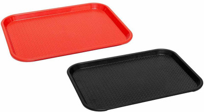 swift international Rectangular Plastic Serving Tray Tray(Pack of 2)