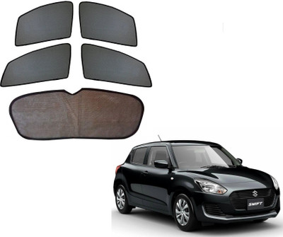 AuTO ADDiCT Side Window, Rear Window Sun Shade For Maruti Suzuki New Swift(Black)