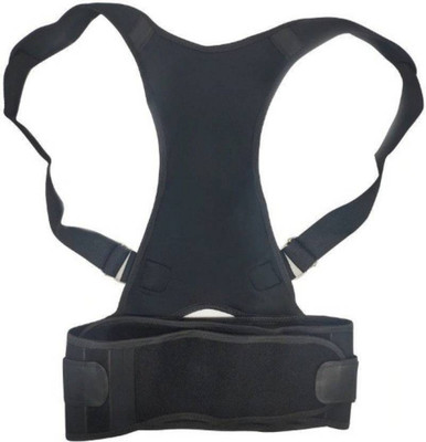Tortoise zone royal Posture Shoulder Back Support Belt for Men and Women back support (Black) Posture Corrector(Black)