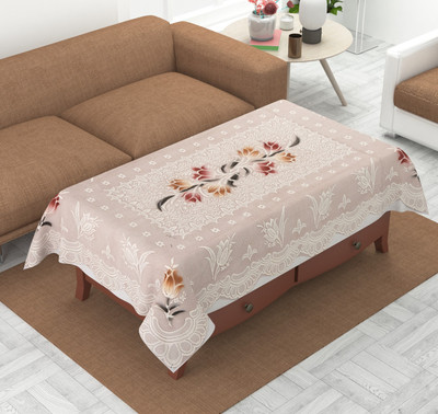 FAIRY HOME Self Design 4 Seater Table Cover(Beige, Cotton)