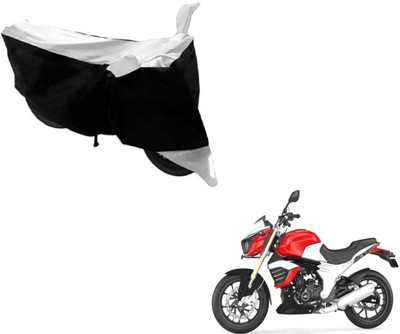 MOCKHE Two Wheeler Cover for Mahindra(Mojo, Black, Silver)